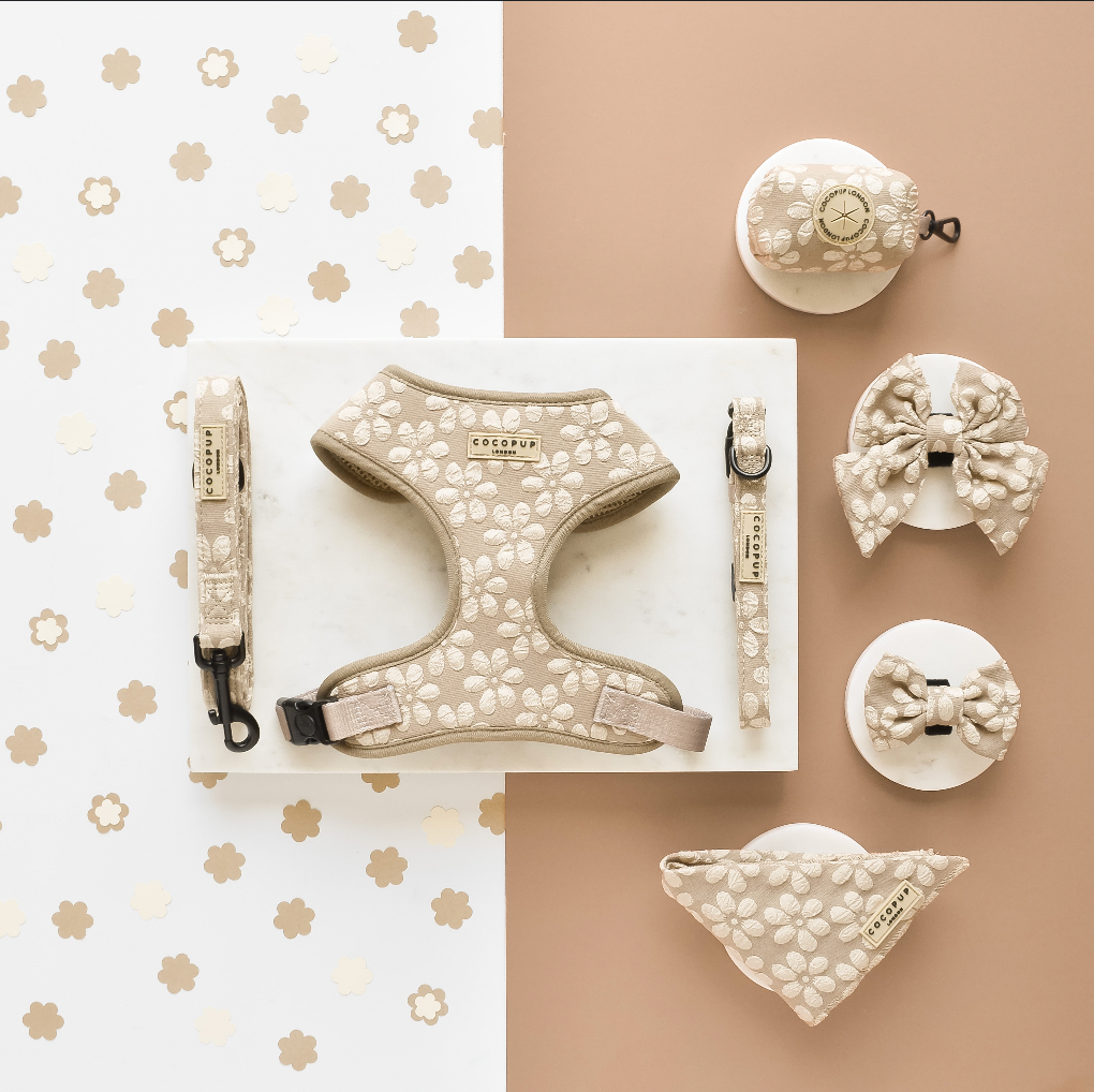 LUXE bandana - mocha bloemen