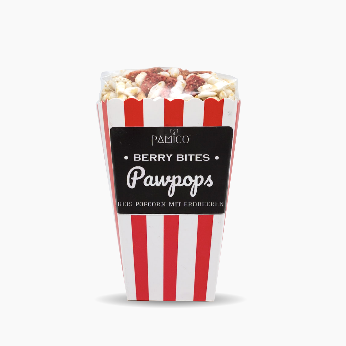 Rijstpops met aardbei - Hondenpopcorn gepofte rijst