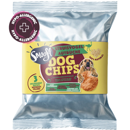 Smoofl Dog Chips – Struisvogel